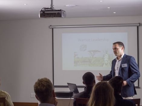 Claudio presenting at PMI event