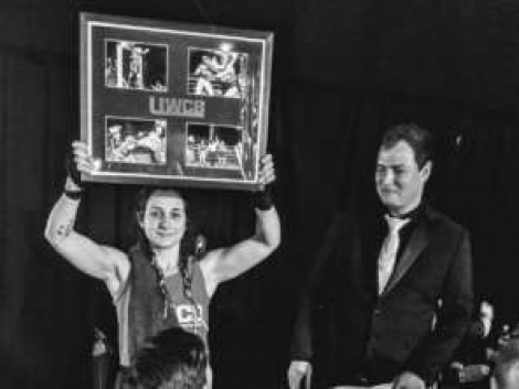 Post match flanked by hubby